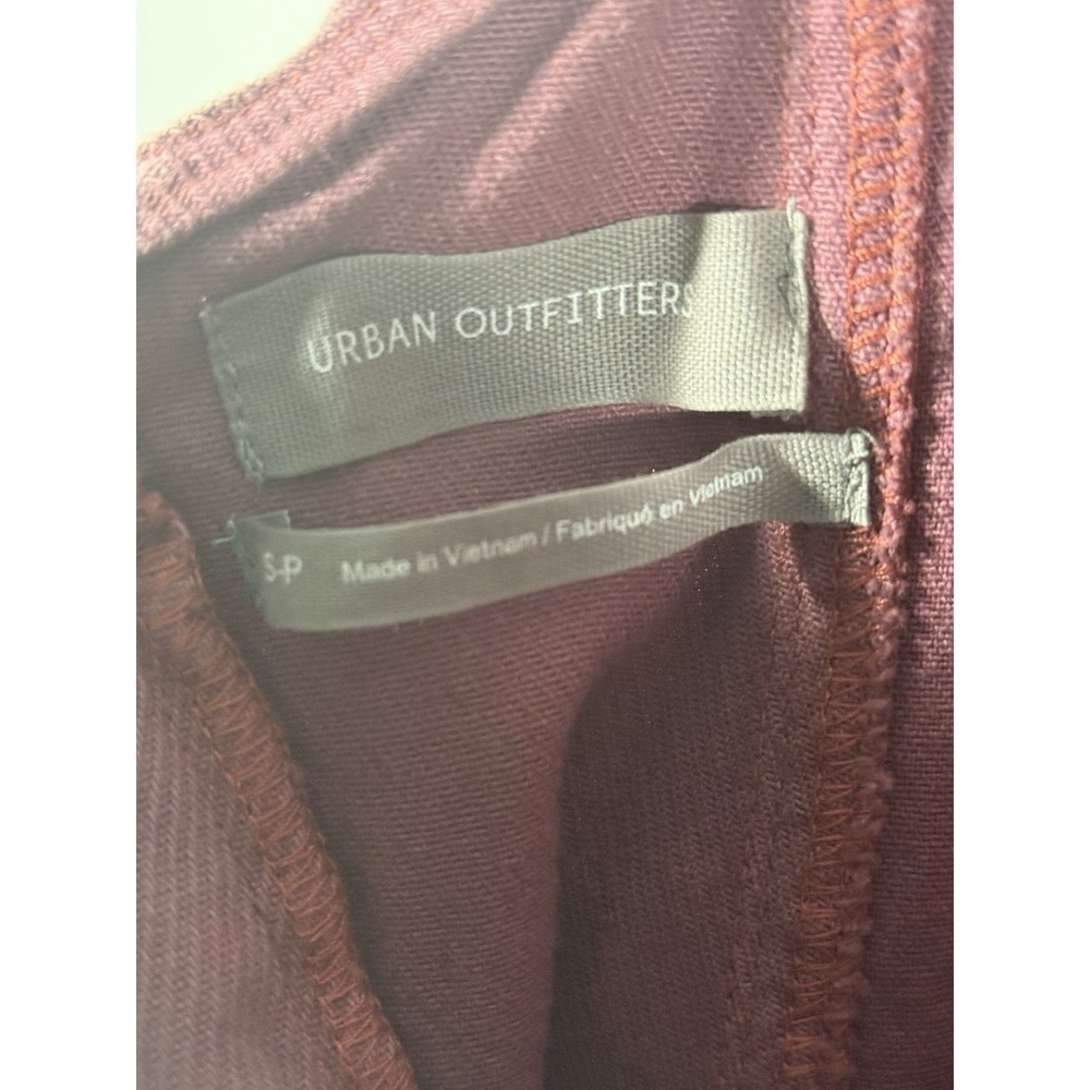 Urban Outfitters Golden Hour Structured Open Back Mauve Denim Mini Dress Women S - Picture 2 of 10